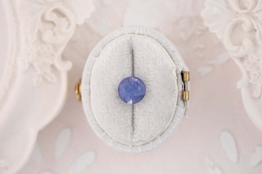 2.19 CT Round Opalescent Light Purple Sapphire - Lavender Creek Gems 