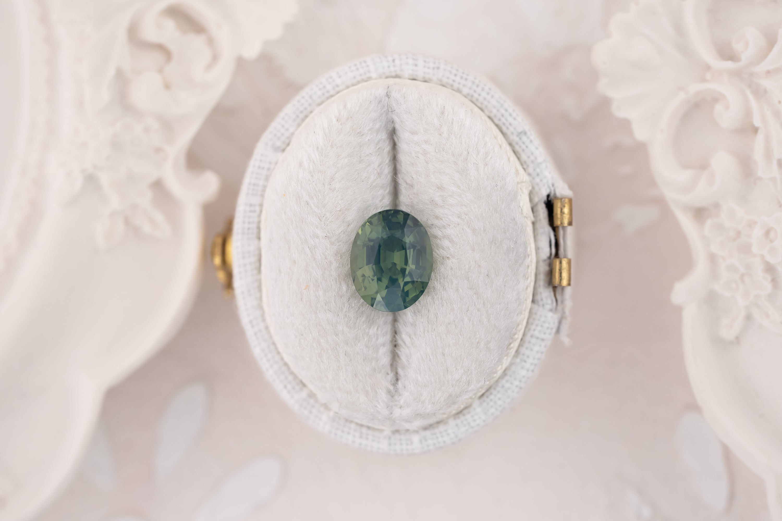 2.13 CT Oval Opalescent Teal Sapphire - Lavender Creek Gems 