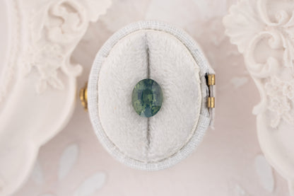 2.13 CT Oval Opalescent Teal Sapphire - Lavender Creek Gems 