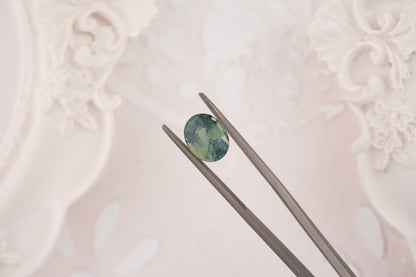 2.13 CT Oval Opalescent Teal Sapphire - Lavender Creek Gems 