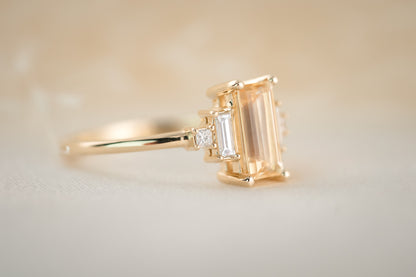 The Mira 1.1 CT Emerald Cut Yellow Sapphire Ring - Lavender Creek Gems 