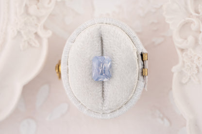 2.47 CT Radiant Opalescent Pastel Lavender Sapphire - Lavender Creek Gems 