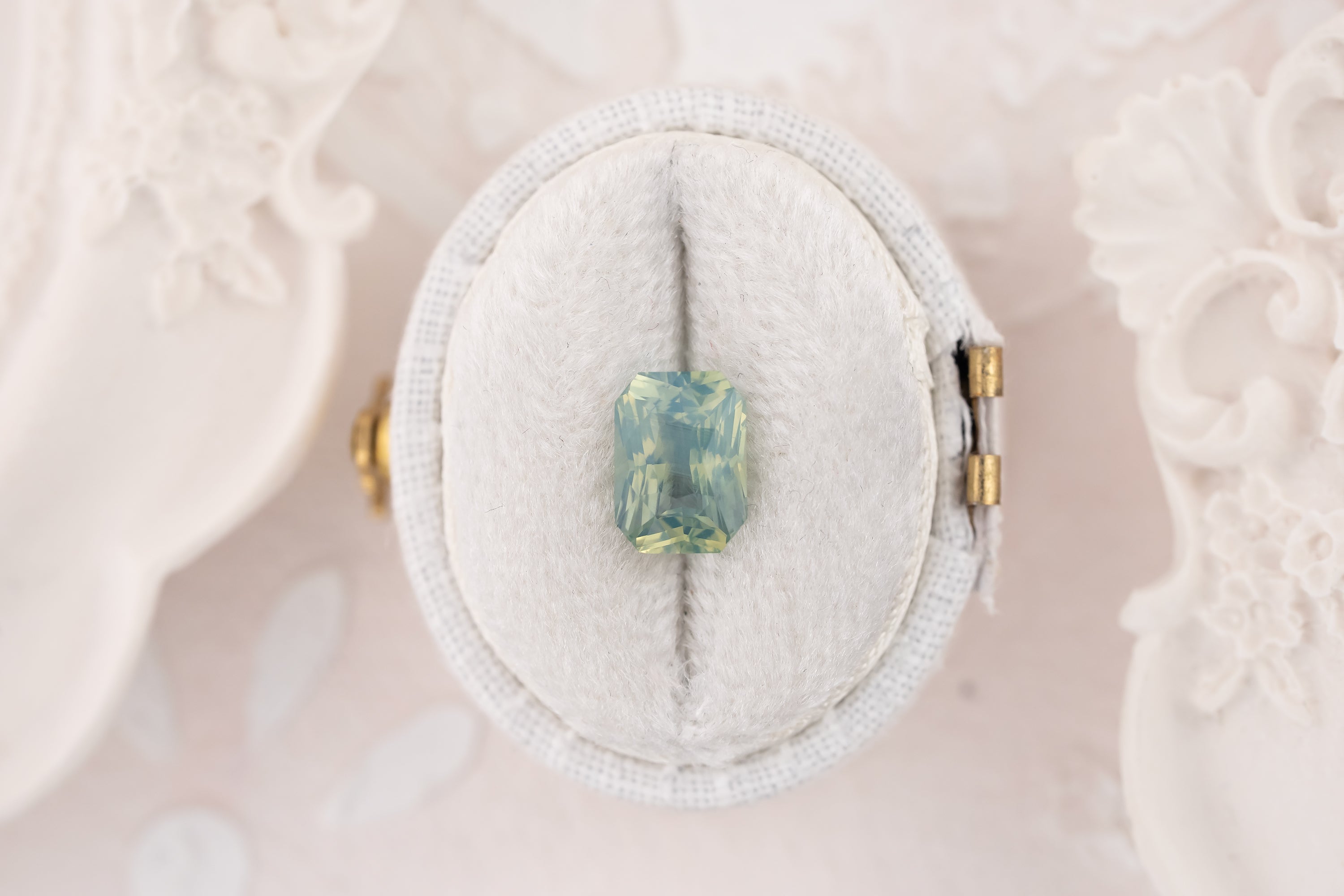 2.01 CT Radiant Opalescent Teal Blue Sapphire - Lavender Creek Gems 