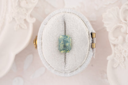 2.01 CT Radiant Opalescent Teal Blue Sapphire - Lavender Creek Gems 