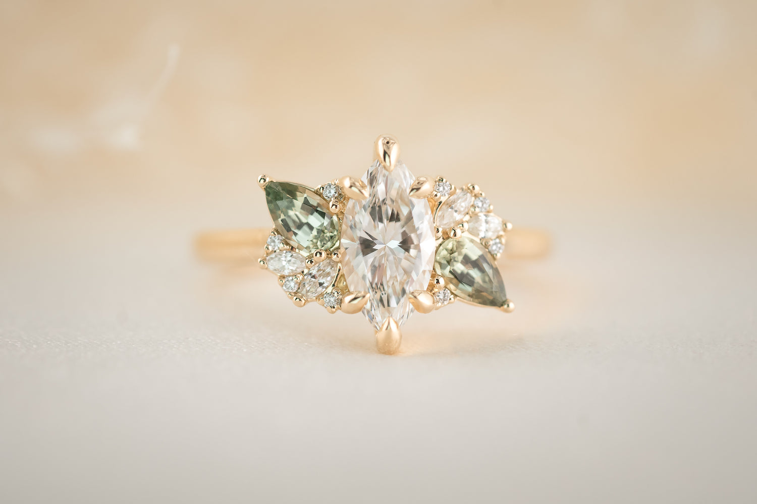 The Fleur 1.05 CT Marquise Diamond Ring - Lavender Creek Gems 