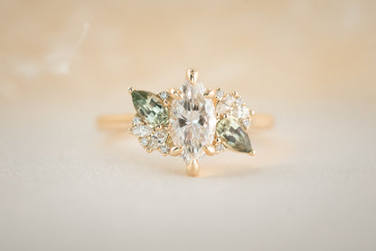 The Fleur 1.05 CT Marquise Diamond Ring - Lavender Creek Gems 