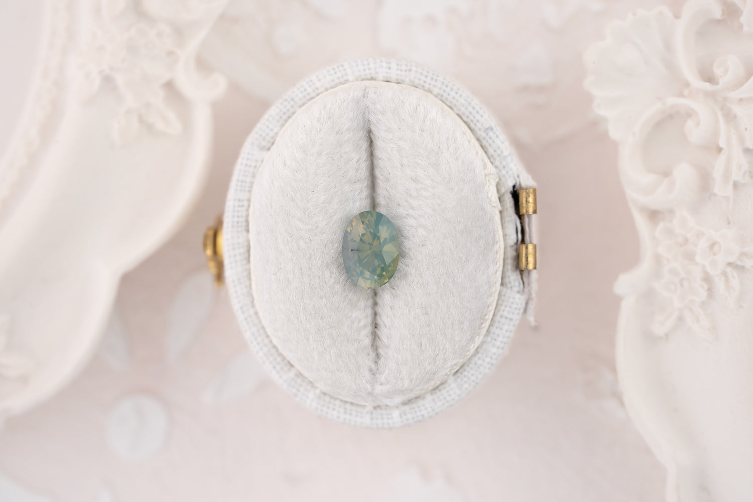 1.11 CT Oval Opalescent Teal Blue Sapphire - Lavender Creek Gems 