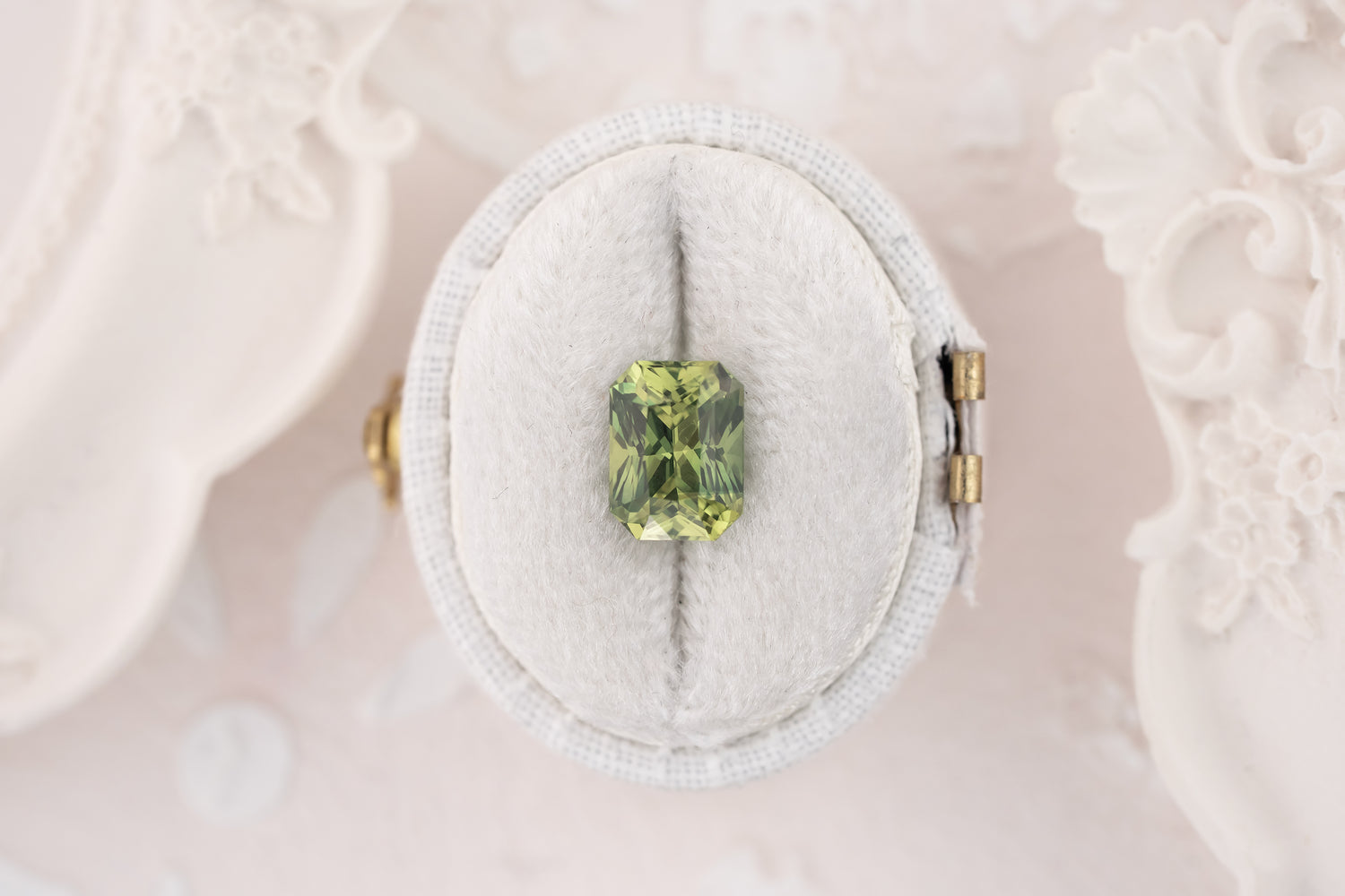 2.57 CT Radiant Green Sapphire - Lavender Creek Gems 