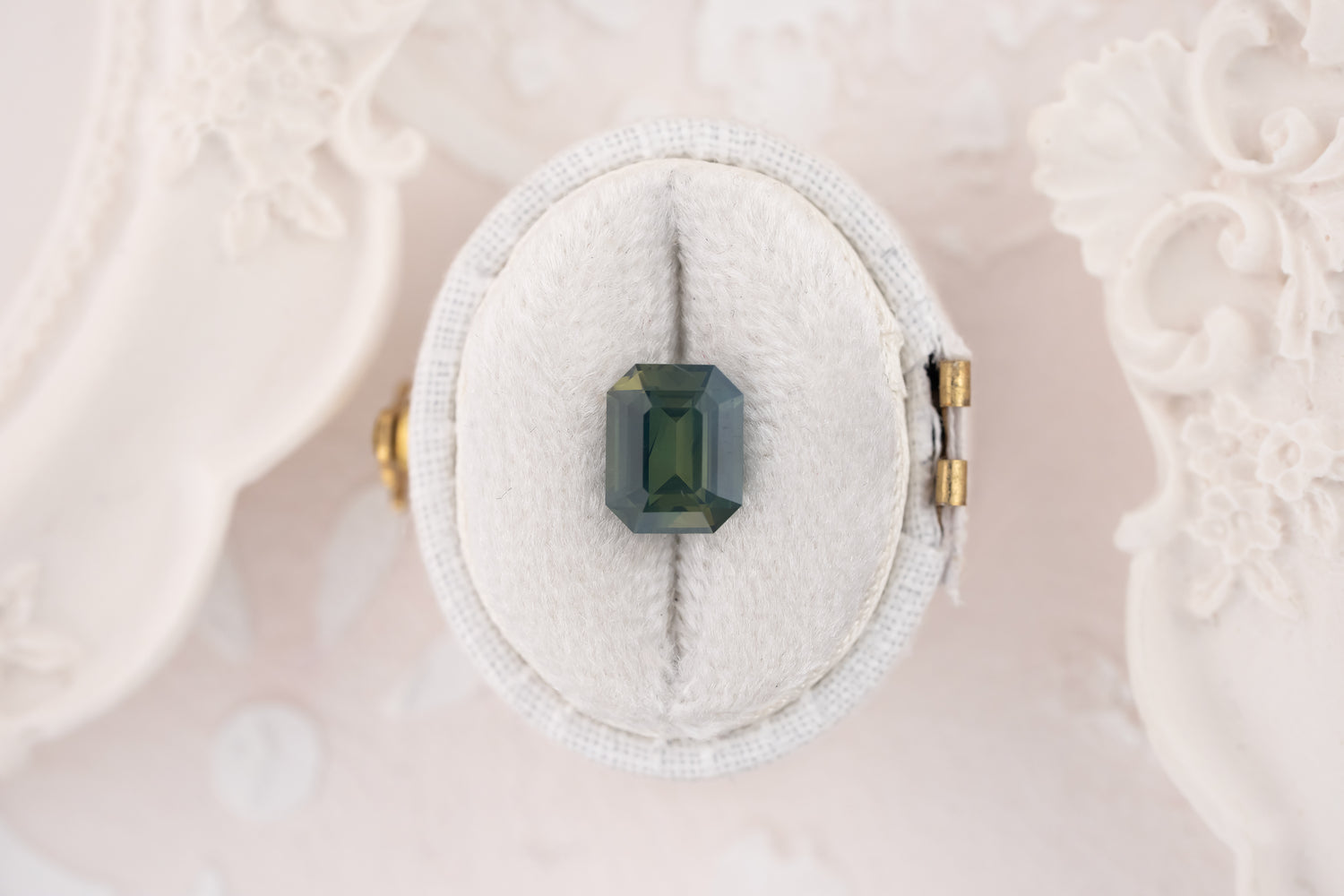 2.54 CT Emerald Cut Opalescent Deep Teal Sapphire - Lavender Creek Gems 