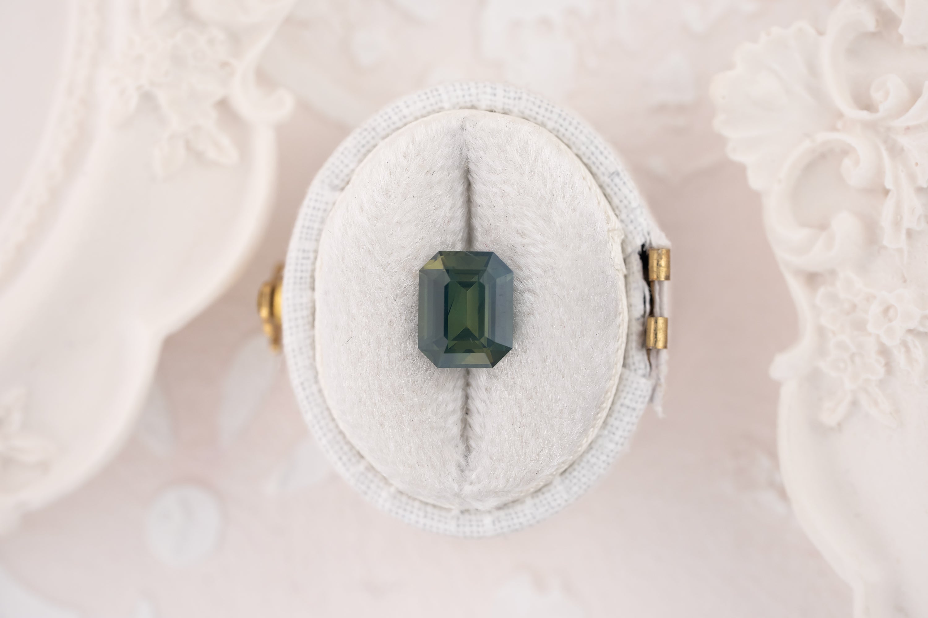 2.54 CT Emerald Cut Opalescent Deep Teal Sapphire - Lavender Creek Gems 