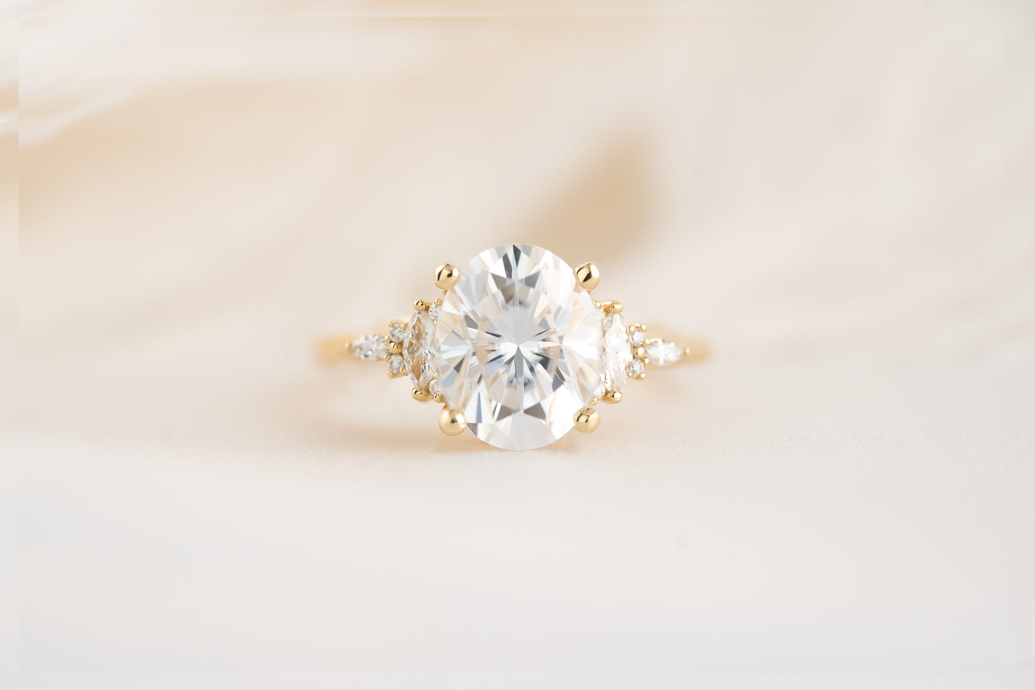 The Maeve Ring | Oval Moissanite - Lavender Creek Gems 