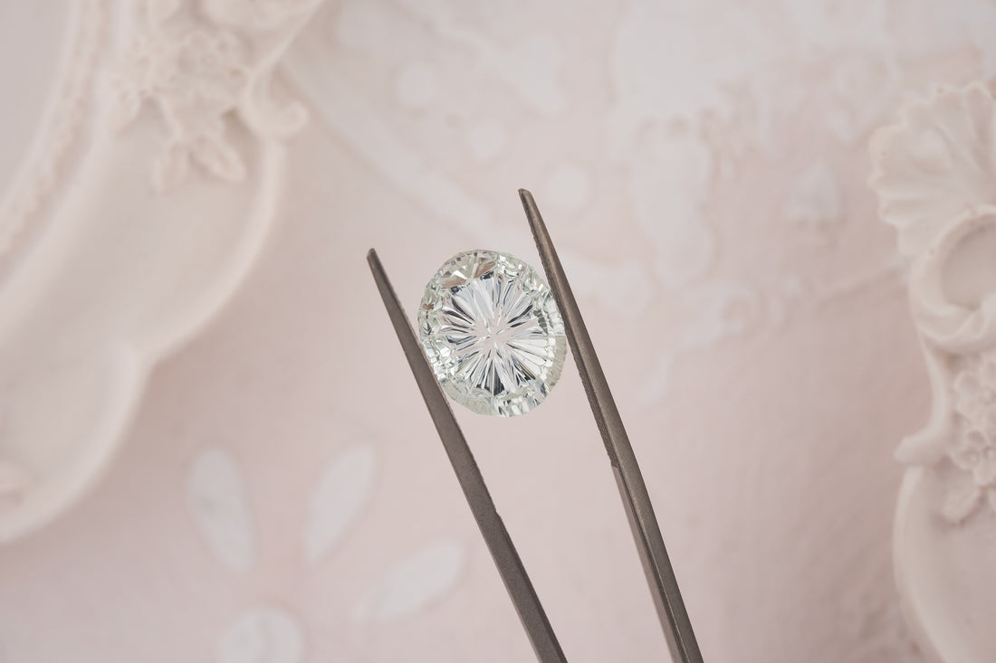 4.03 CT Oval Starbrite™ Aquamarine - Lavender Creek Gems 