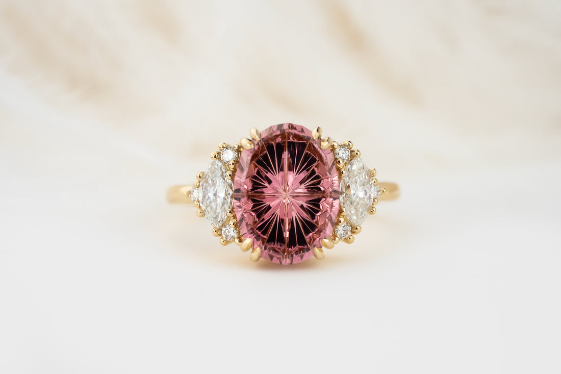 The Low Maren Ring | 3.97 CT Oval Starbrite™ Pink Tourmaline