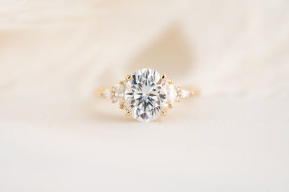 The Maeve Ring | Oval Moissanite - Lavender Creek Gems 