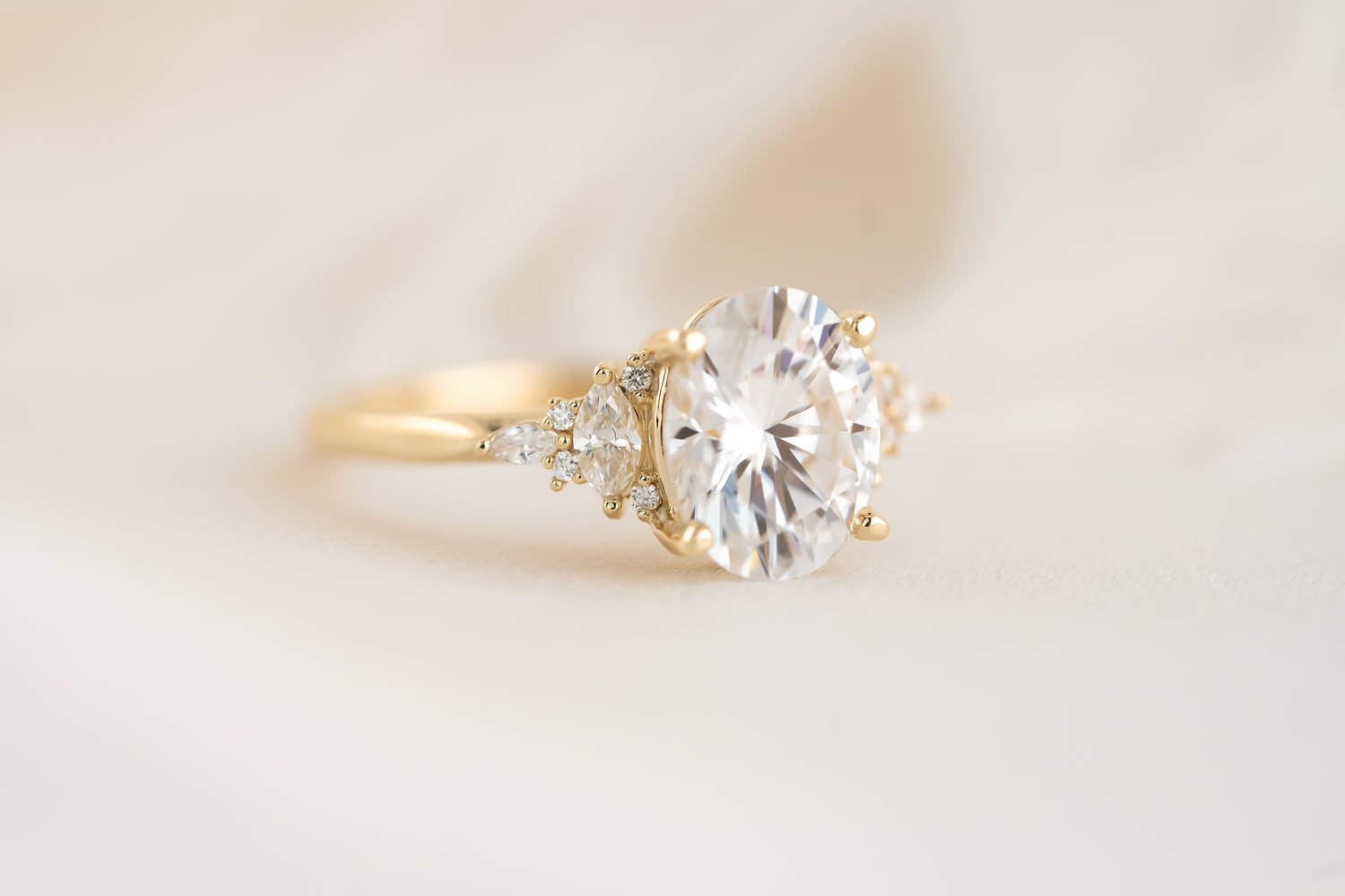 The Maeve Ring | Oval Moissanite - Lavender Creek Gems 