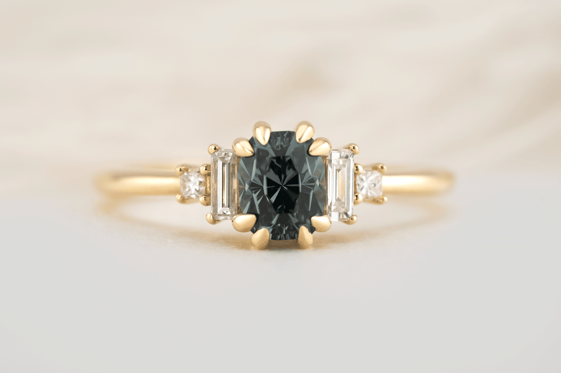 The Mira Ring | 1.24 CT Radiant Montana Sapphire - Lavender Creek Gems