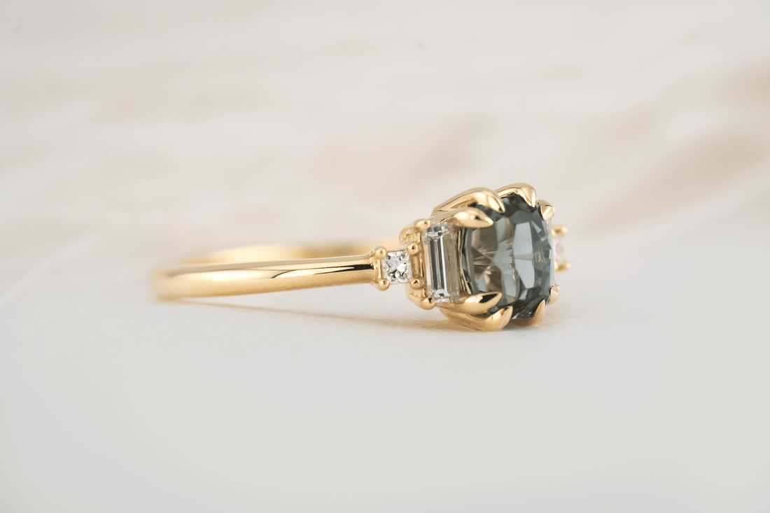 The Mira Ring | 1.24 CT Radiant Montana Sapphire - Lavender Creek Gems