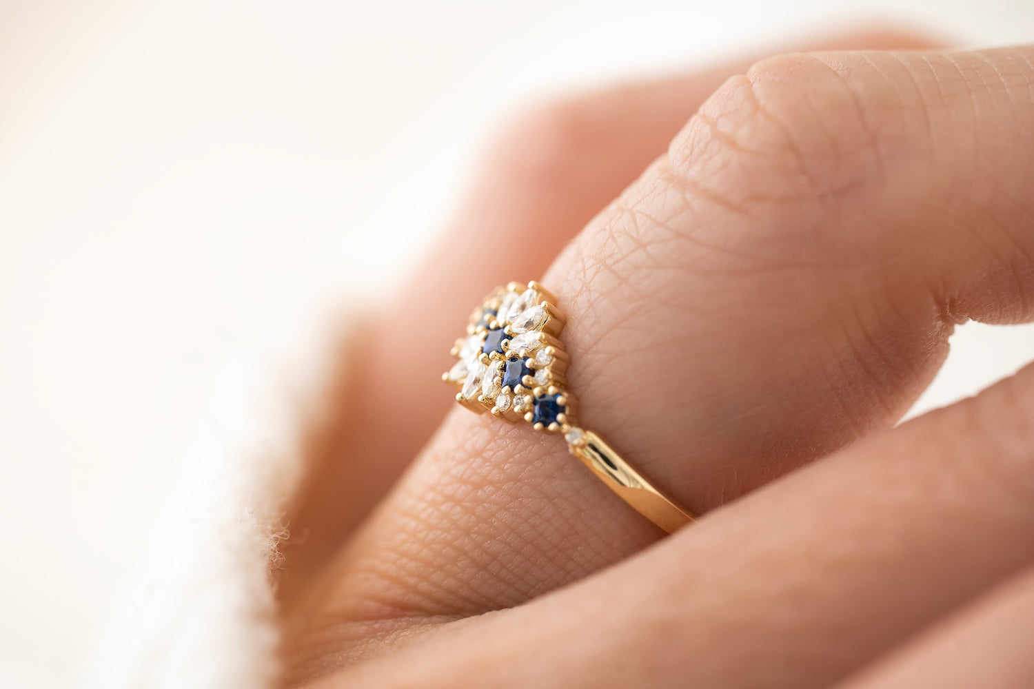 The Dahlia Ring | Royal Blue Sapphire