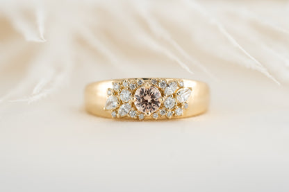 The Bejeweled Ring | Pale Peach Sapphire