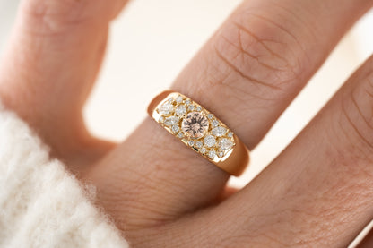 The Bejeweled Ring | Pale Peach Sapphire