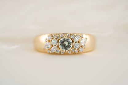 The Bejeweled Ring | Pale Mint Green Sapphire