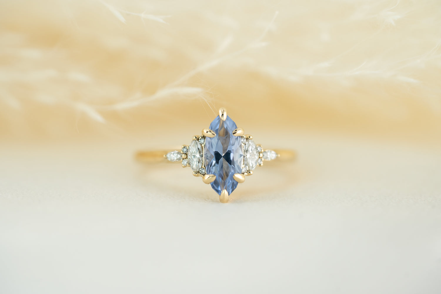 The Maeve 1.1 CT Marquise Periwinkle Sapphire Ring - Lavender Creek Gems 