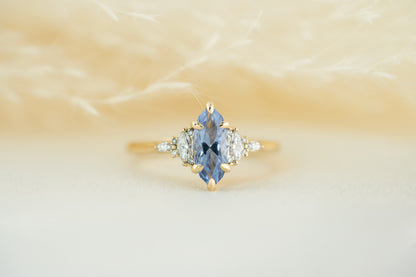 The Maeve 1.1 CT Marquise Periwinkle Sapphire Ring - Lavender Creek Gems 