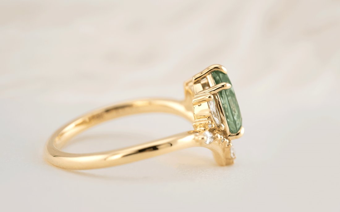 The Aurora Ring | 1.07 CT Pear Lagoon Tourmaline - Lavender Creek Gems
