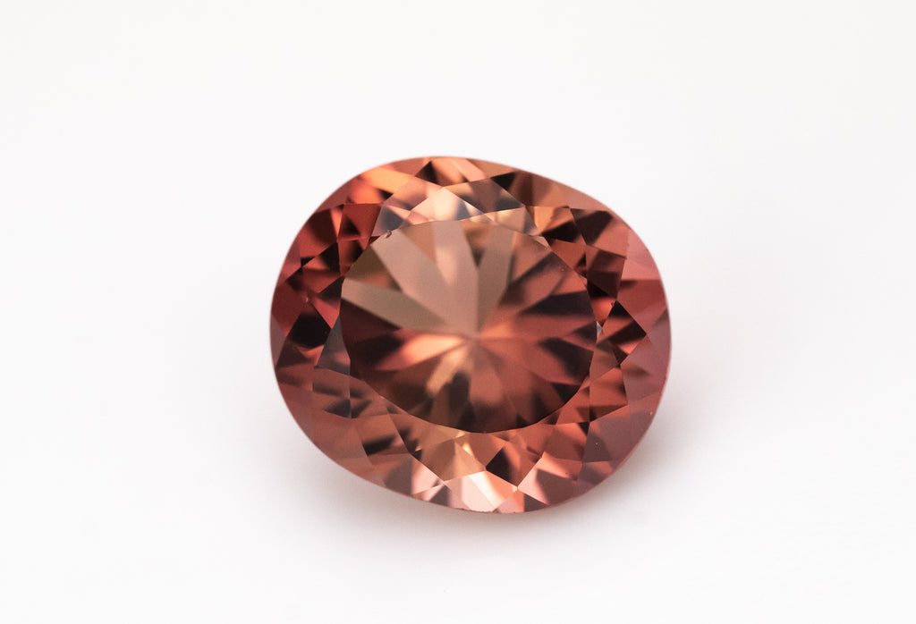 10.3 CT Peachy Pink Oval Tourmaline - Lavender Creek Gems 