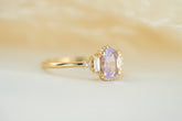 The Sura 1 CT Oval Pastel Purple Sapphire Ring - Lavender Creek Gems 