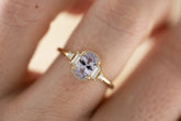 The Sura 1 CT Oval Pastel Purple Sapphire Ring - Lavender Creek Gems 