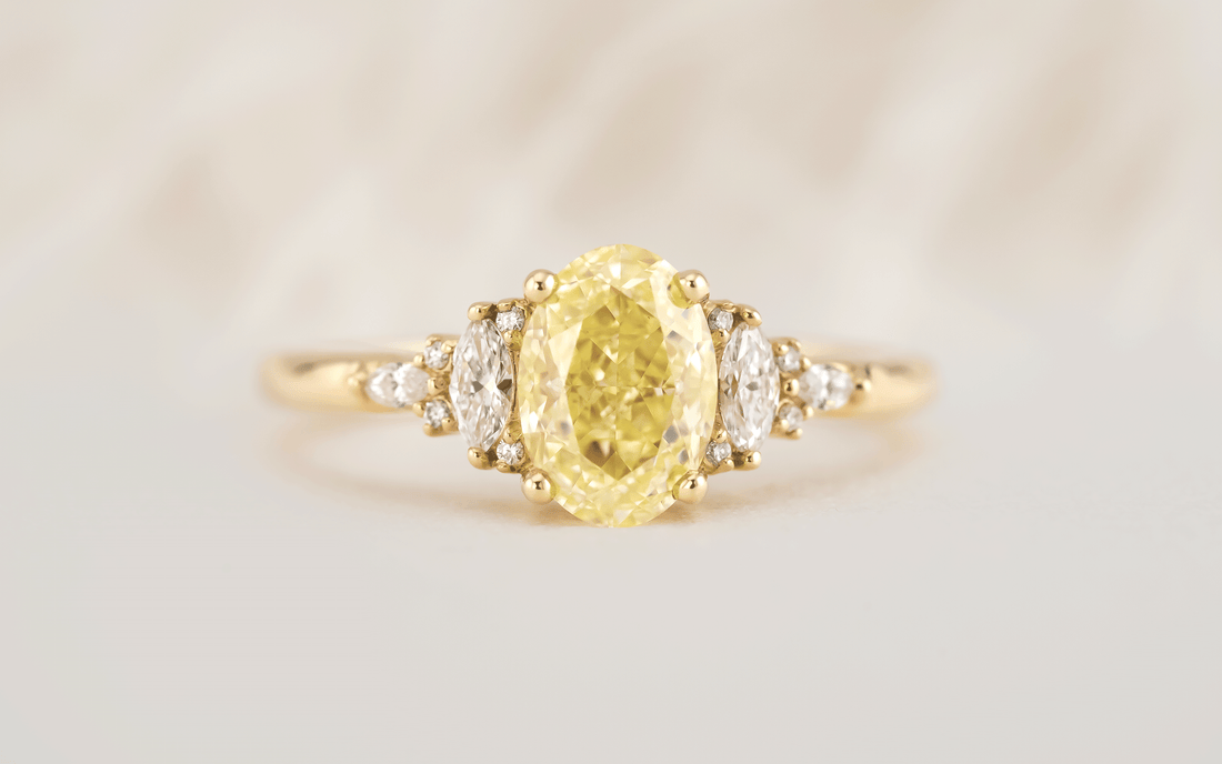 The Low Maeve Ring | 1.57 CT Oval Yellow Diamond