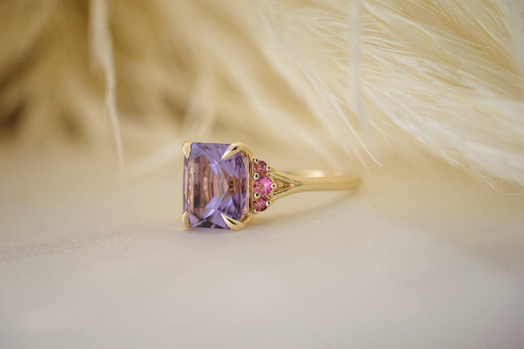 The Delphine 4.9 CT Rose de France Amethyst Ring