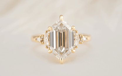 The Low Maeve Ring | 4.2 CT Elongated Hexagon Diamond