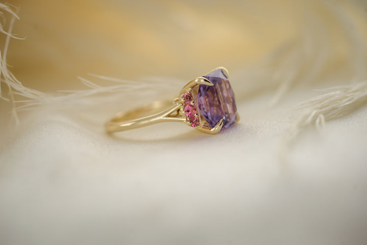 The Delphine 4.9 CT Rose de France Amethyst Ring