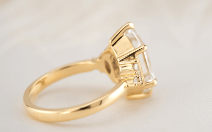 The Low Maeve Ring | 4.2 CT Elongated Hexagon Diamond