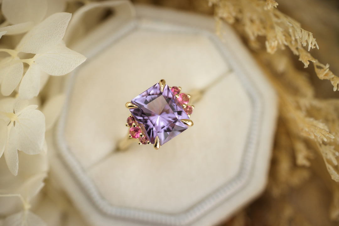 The Delphine 4.9 CT Rose de France Amethyst Ring