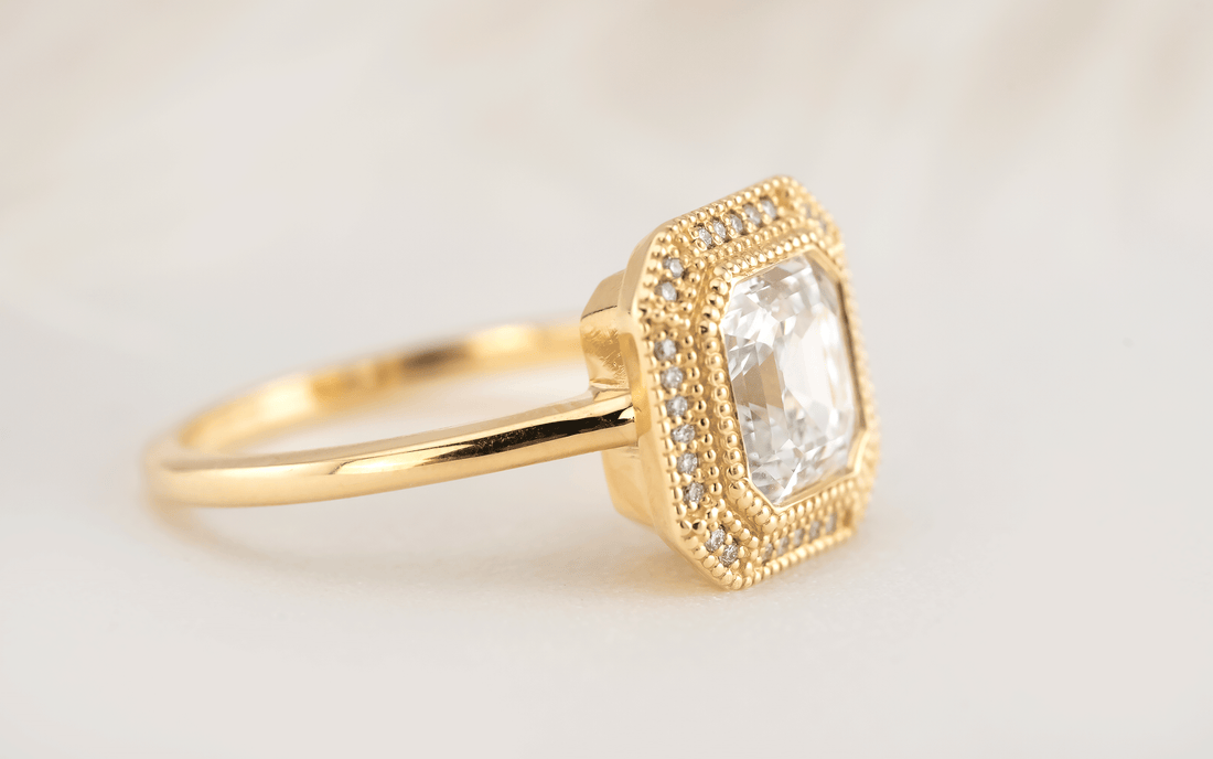 The Satine Ring | 2 CT Square Emerald Cut Diamond - Lavender Creek Gems