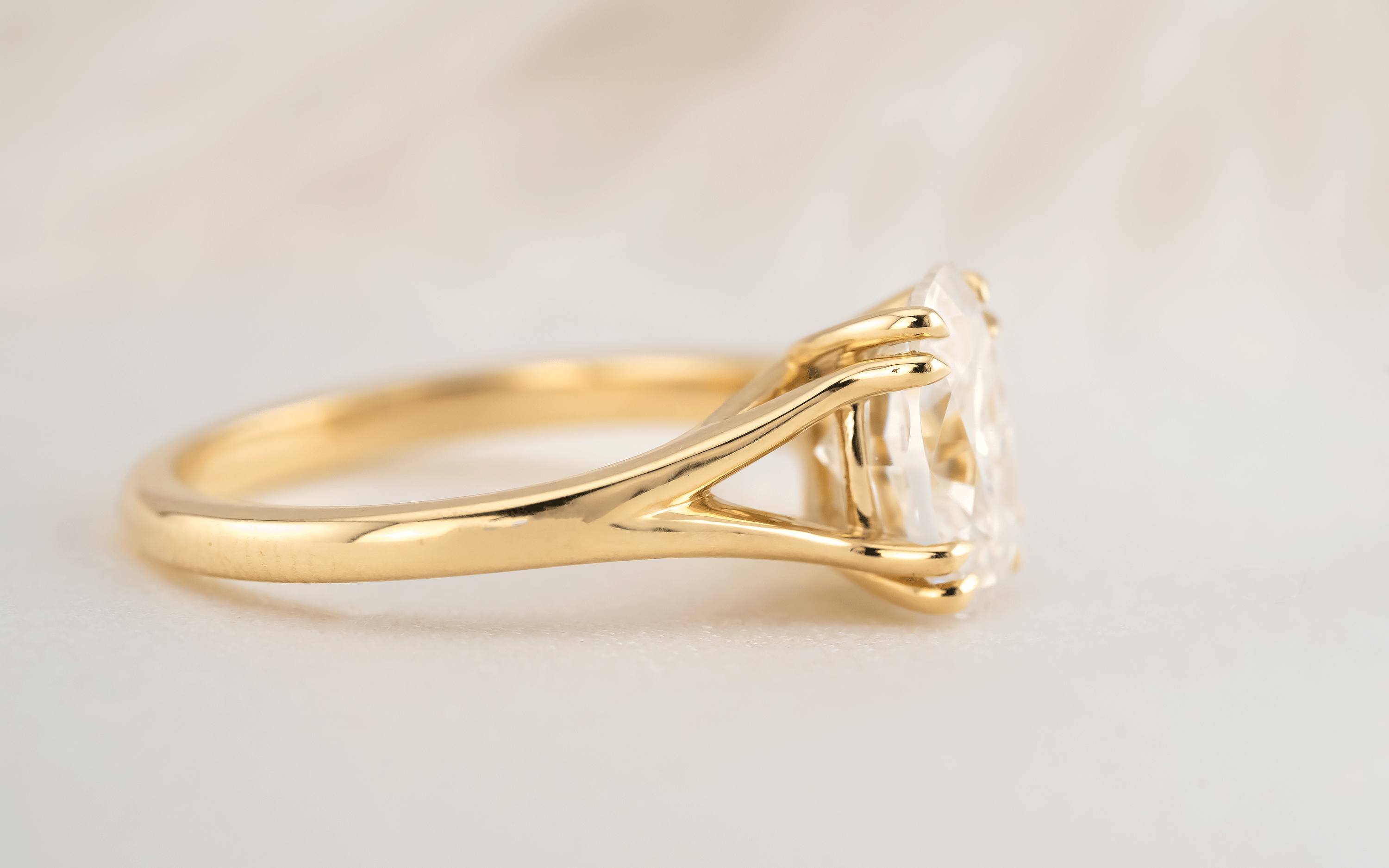 The Weaver Ring | Oval Moissanite - Lavender Creek Gems 