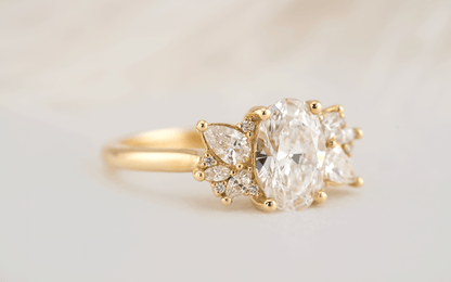 The All Diamond Fleur Ring | Oval Diamond