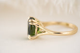 The Weaver Ring | 4.5 CT Oval Deep Green Tourmaline - Lavender Creek Gems 