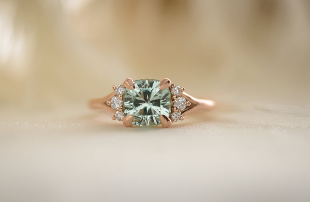 The Delphine 1.7 CT Seafoam Tourmaline Ring