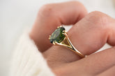 The Weaver Ring | 4.5 CT Oval Deep Green Tourmaline - Lavender Creek Gems 