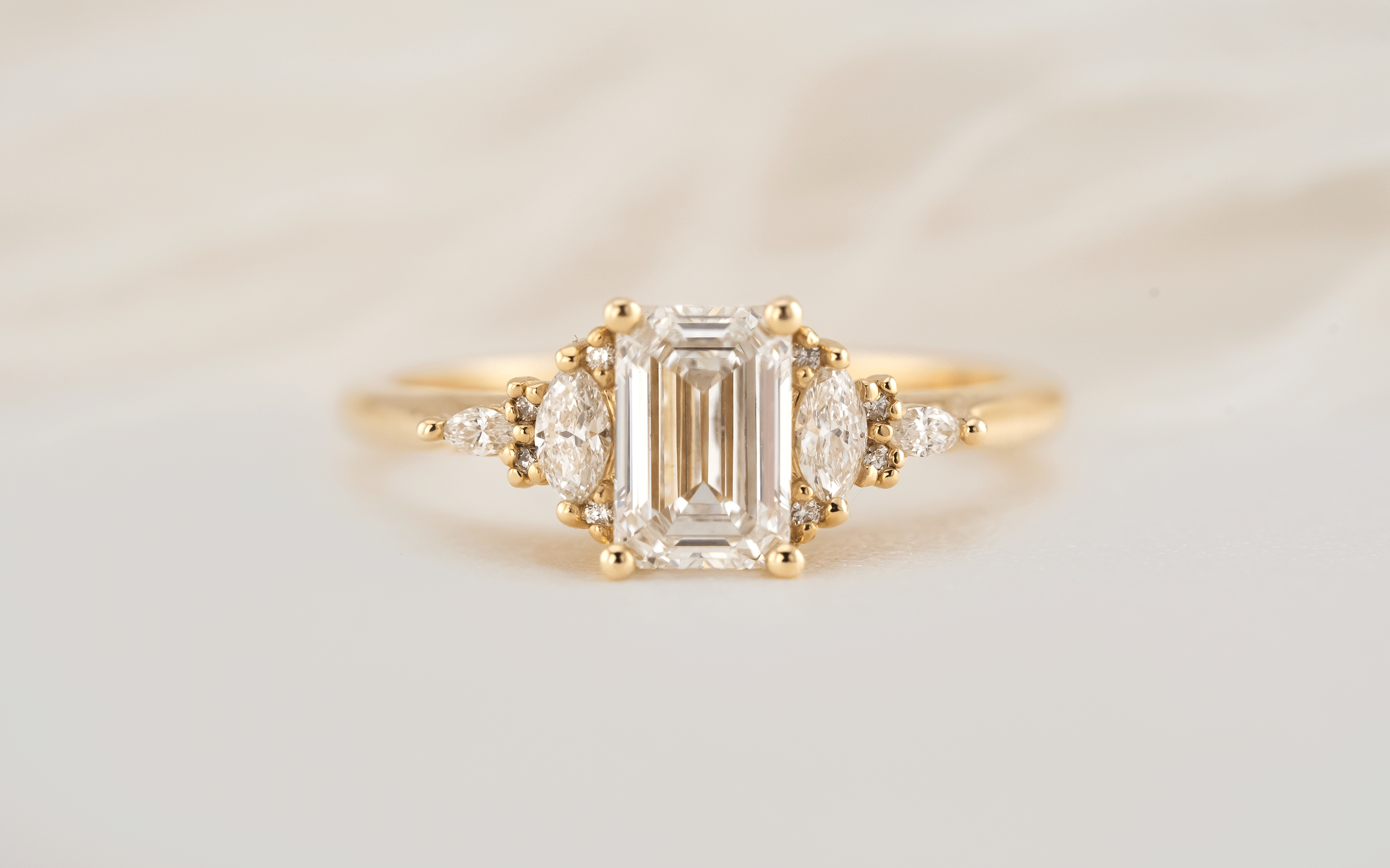 The Maeve Ring | Emerald Cut Diamond - Lavender Creek Gems 