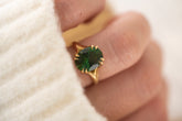 The Weaver Ring | 4.5 CT Oval Deep Green Tourmaline - Lavender Creek Gems 