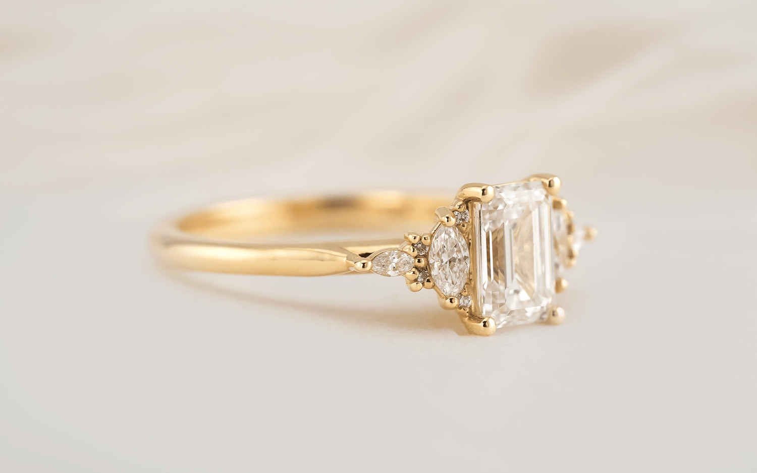 The Maeve Ring | Emerald Cut Diamond