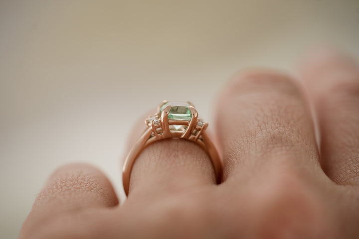 The Delphine 1.7 CT Seafoam Tourmaline Ring