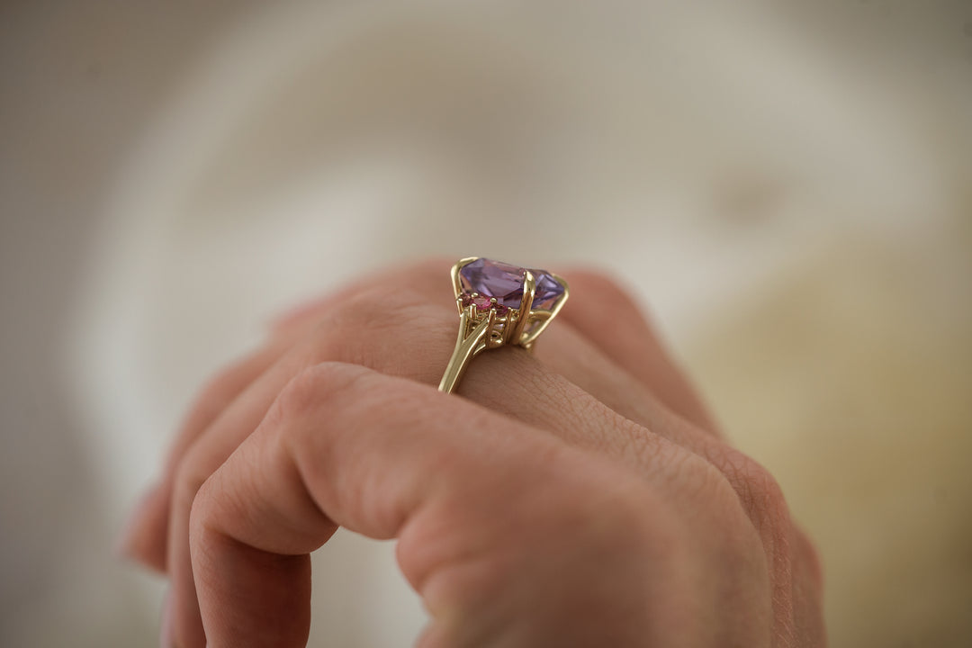 The Delphine 4.9 CT Rose de France Amethyst Ring