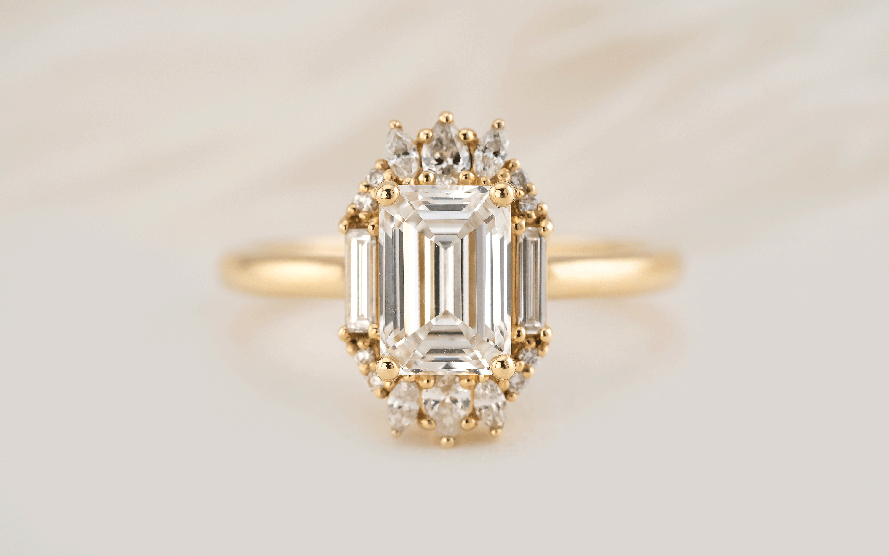 The Georgia Ring | Emerald Cut Diamond | Ready to Ship - Lavender Creek Gems 