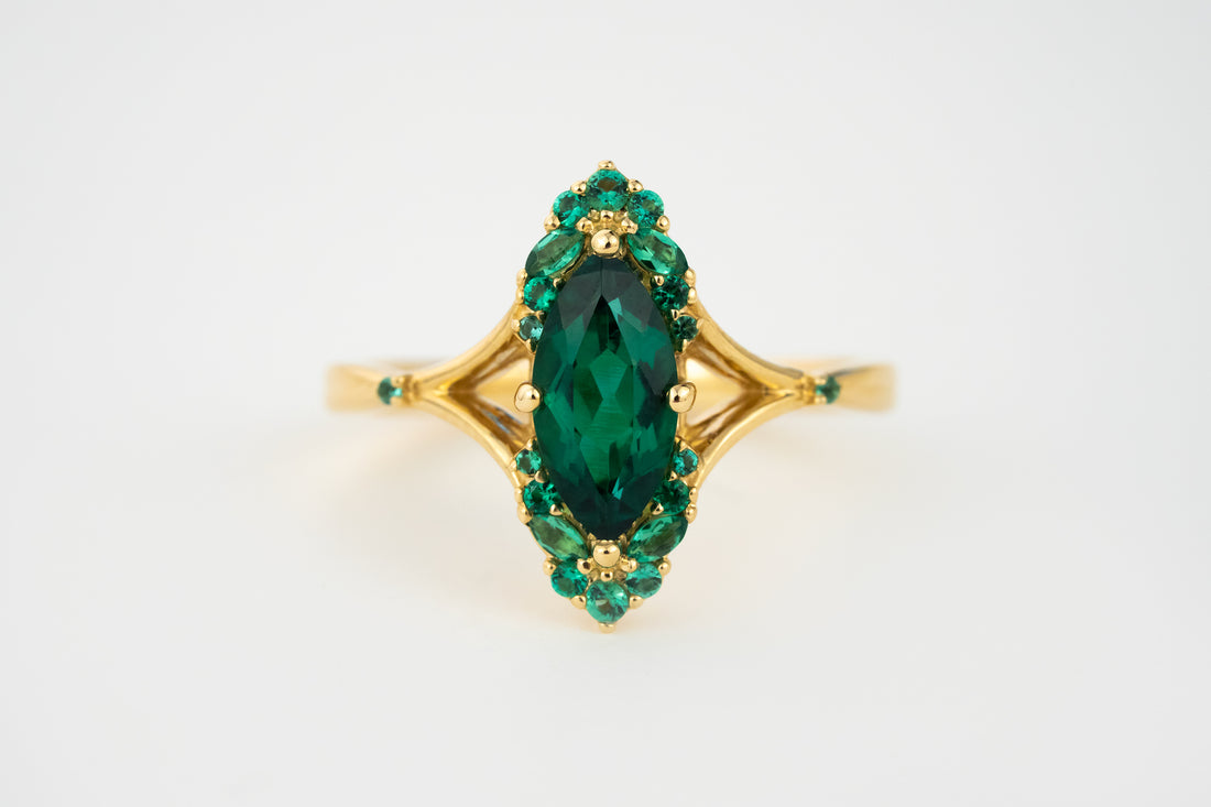 The Everlight Ring | Lab Grown Emerald | Made to Order - Lavender Creek Gems 